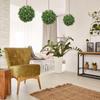 Artificial Topiary Plant Ball With Realistic Flower Hanging Plastic Grass Sphere For Wedding Garden Backyard Decoration
