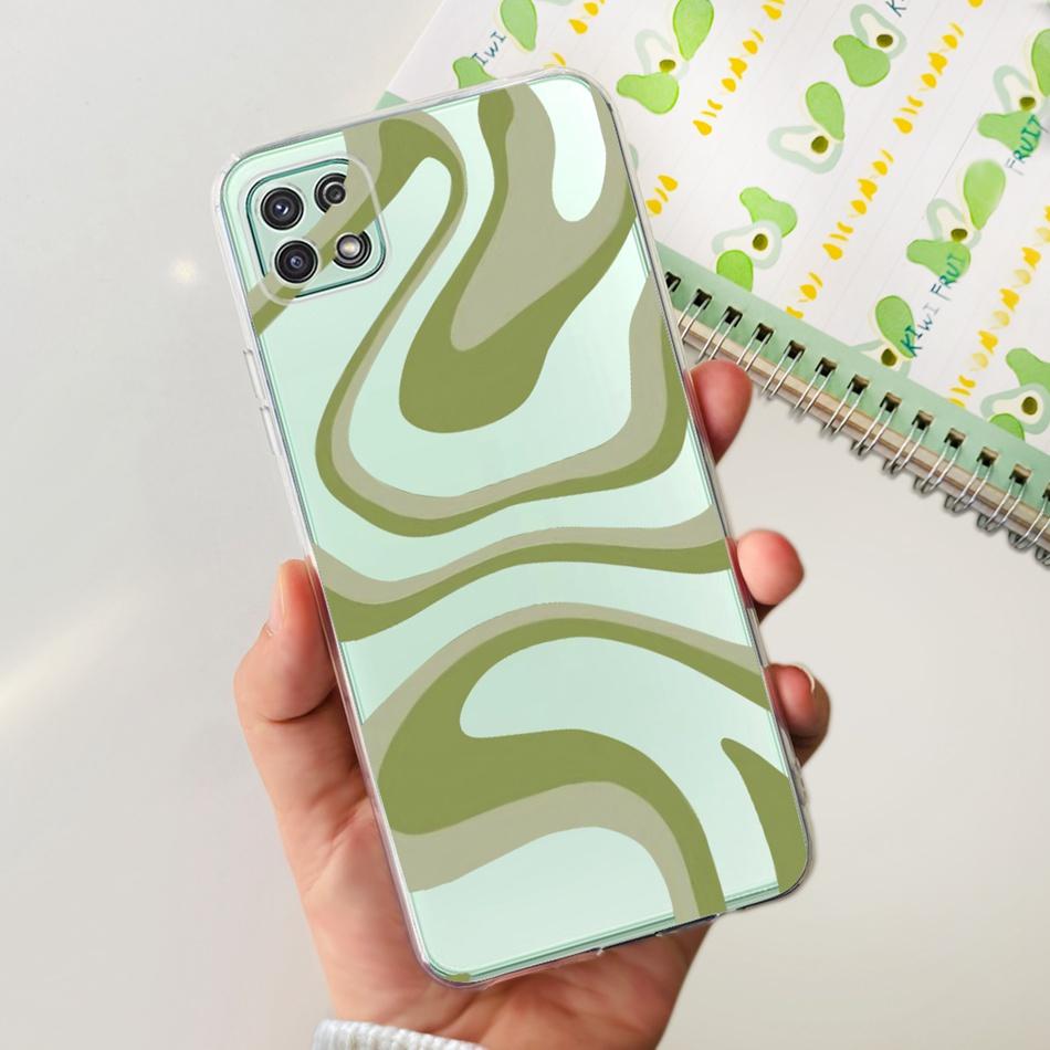 Stylish Phone Case For Samsung Galaxy A22 5G A22S A22 4G Transparent TPU Soft Silicone Back Cover For Samsung A22 A225F A226B