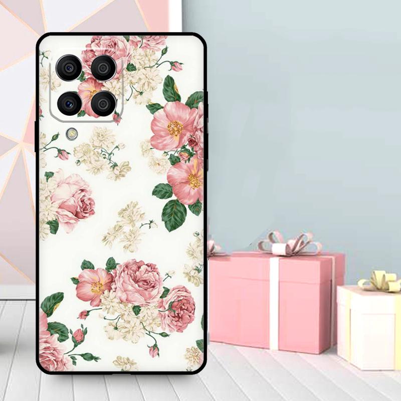 Beautiful Garden Red Roses Flowers Case For Samsung Galaxy M56 M52 M32 M53 M16 M11 M21 M31 M35 M12 M13 M14 M15 M36 M55 M34 M54