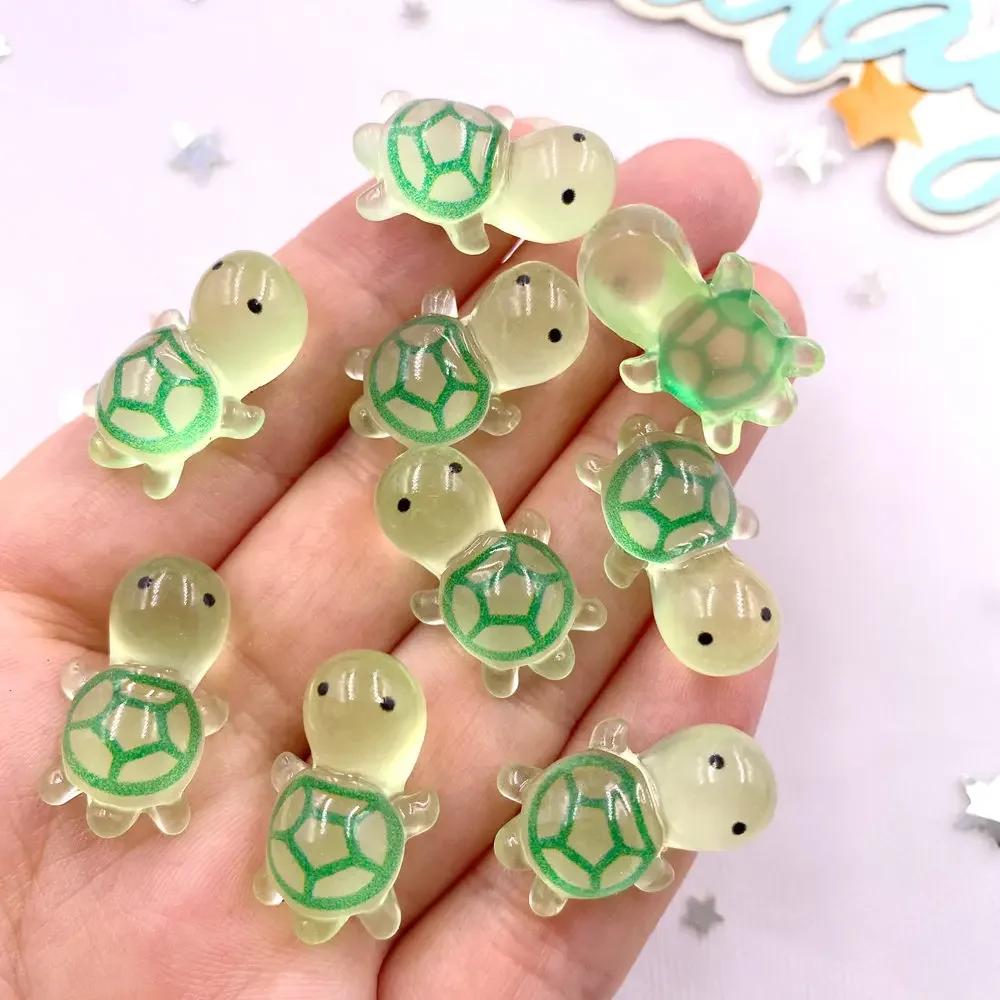 20Pcs Mixed Resin Colorful Cute Candy Color Turtle Figurines Flatback Stone DIY Bow Halloween Decor Scrapbook Crafts Accessories