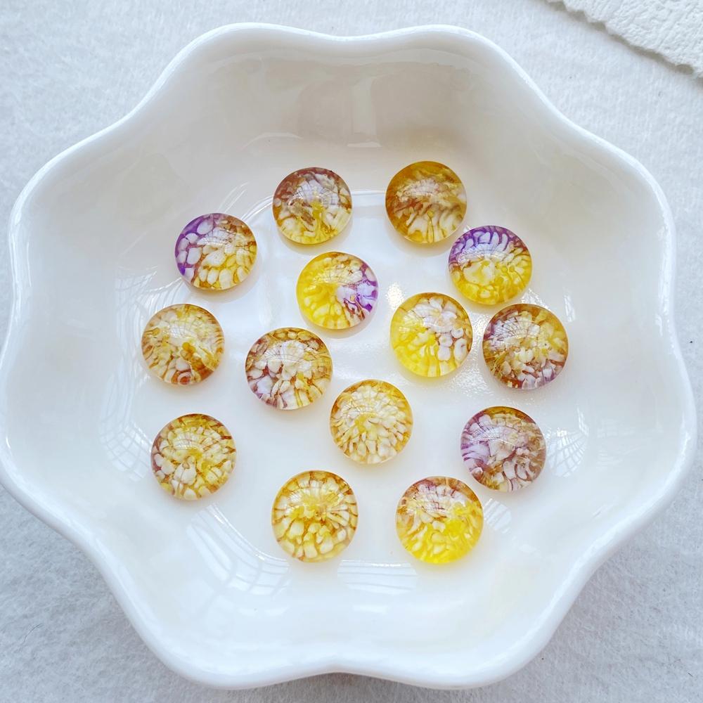 

50pcs Resin Colorful Mini Cartoon Semi-Circular Beads Nail Art Flatback Rhinestone Figurines DIY Miniatures Scrapbook Decor Craf