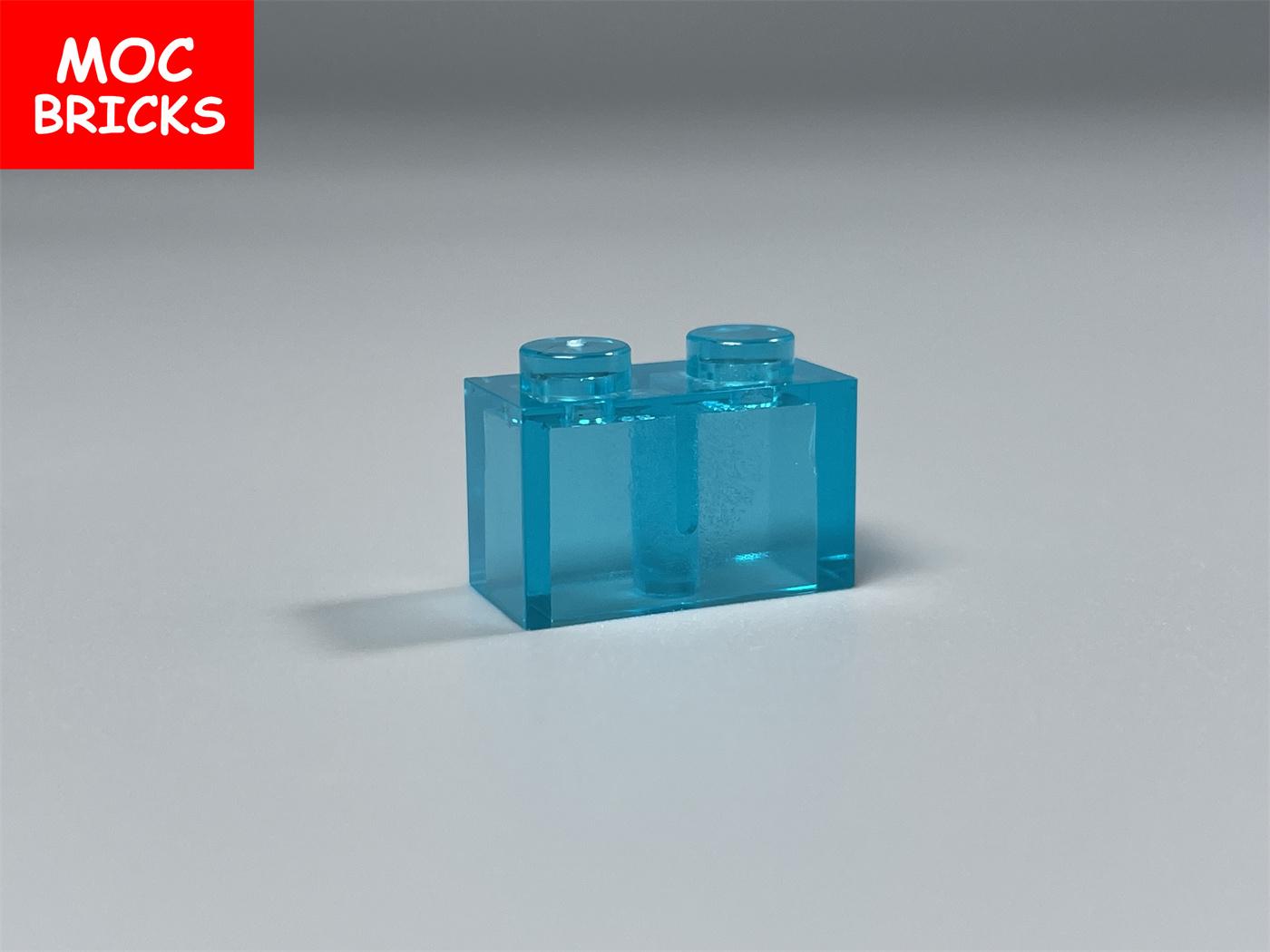 

Non-Toxic 50Pcs/Lot Moc Bricks Brick 1X2 Transparent 3004 3065 35743 City House Model Educational Building Blocks Toys Kids Gifts