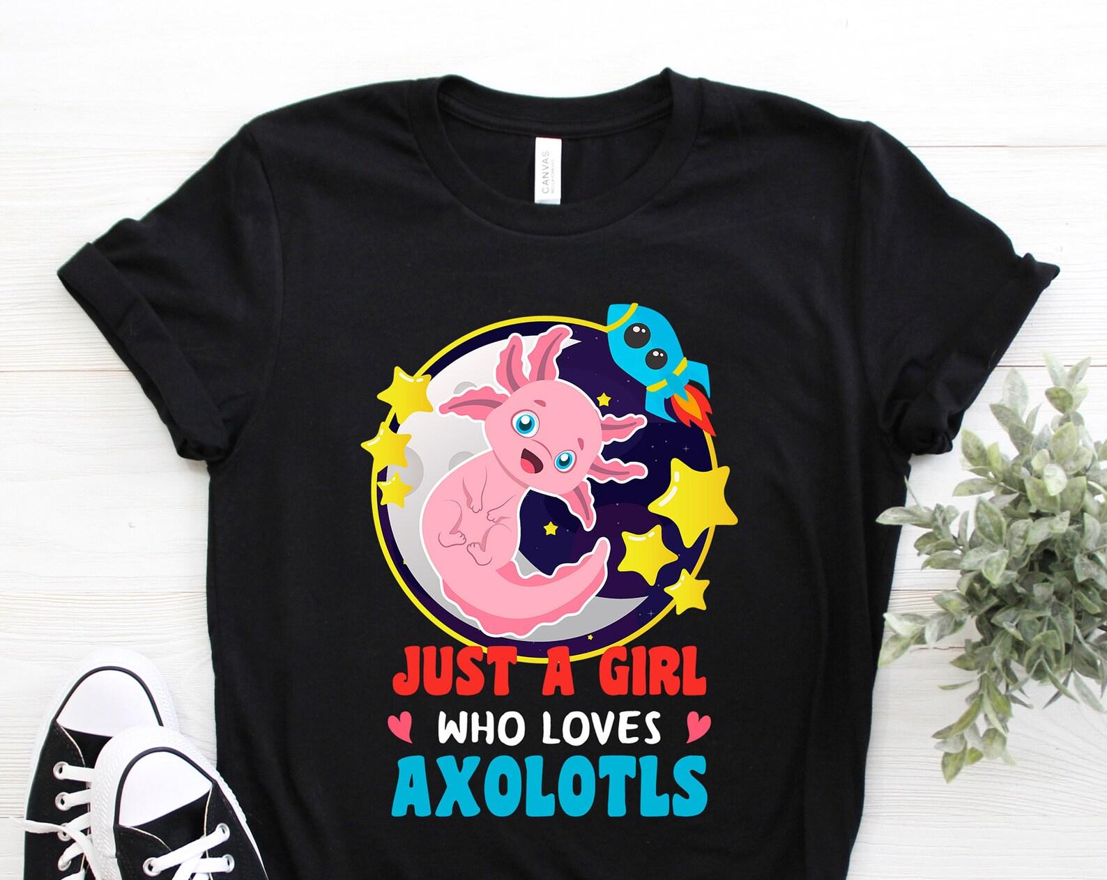 Cute Axolotl T-shirt, Awesome Pink Baby Pets Axolotls Pet Birthday Gift Tshirt, Funny Baby Mexican Salamander Lover Party Present Tee Shirts 150