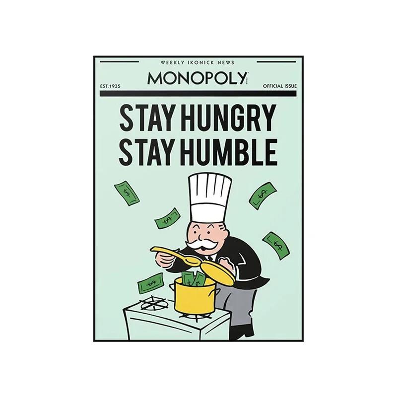 

Монополия Время - деньги Постер Принт Вдохновляющая Цитата Холст Живопись Настенное Искусство Картина для Гостиной Домашнее Украшение Cuadros 8X12inch 20x30cm