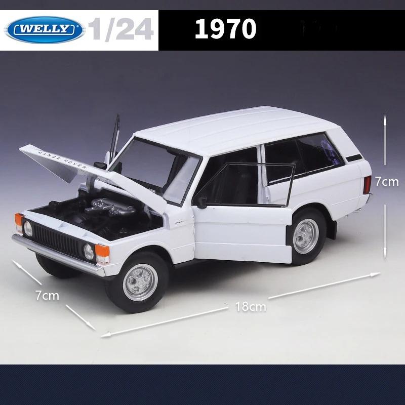 Welly 1/24 1970 Land Rover Range Rover Off-Road Vehicle Alloy Scale Car Model Diecast Metal Collection Children Toy Car Vehicles