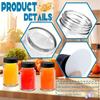 2oz Glass Shot Bottles, Reusable Small Mason Jar Shot Glasses Cute Juice Bottles Storage Container with Leak Proof Lids
