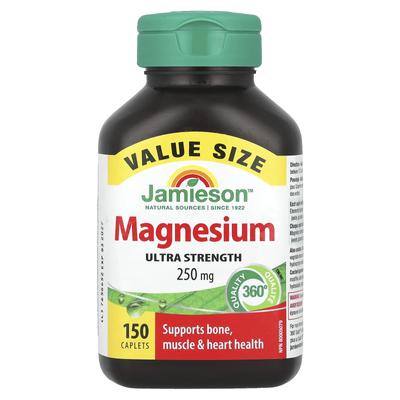 Vitaminas Jamieson, Magnesio, Ultra Fuerte, 250 mg, 150 Comprimidos Dragee
