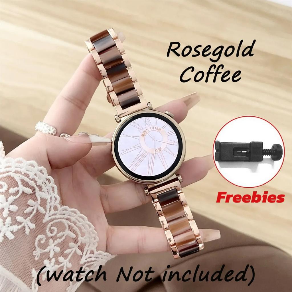 Resin Metal Watch Strap 18mm 20mm 22mm Universal Watch Band Replacement Wristwatch Bracelet For Women Men for Huawei GT5 Pro for Samsung Galaxy Watch