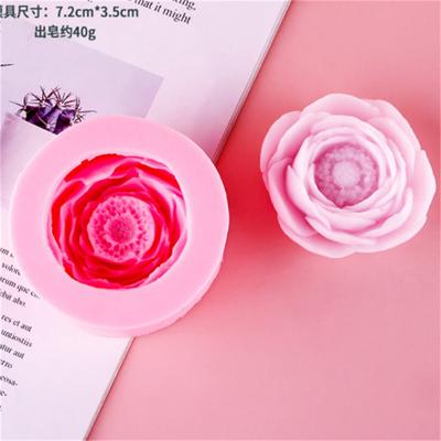 Pfingstrose Blume handgemachte Seife Silikon Form machen Kerze Form Fondant Kuchen Dekor