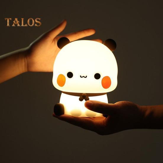 Cartoon Panda Night Light LED Lamp Touch Control Dimmable Soft Lighting Flicker Free Novelty Animal Touch Night Lamp