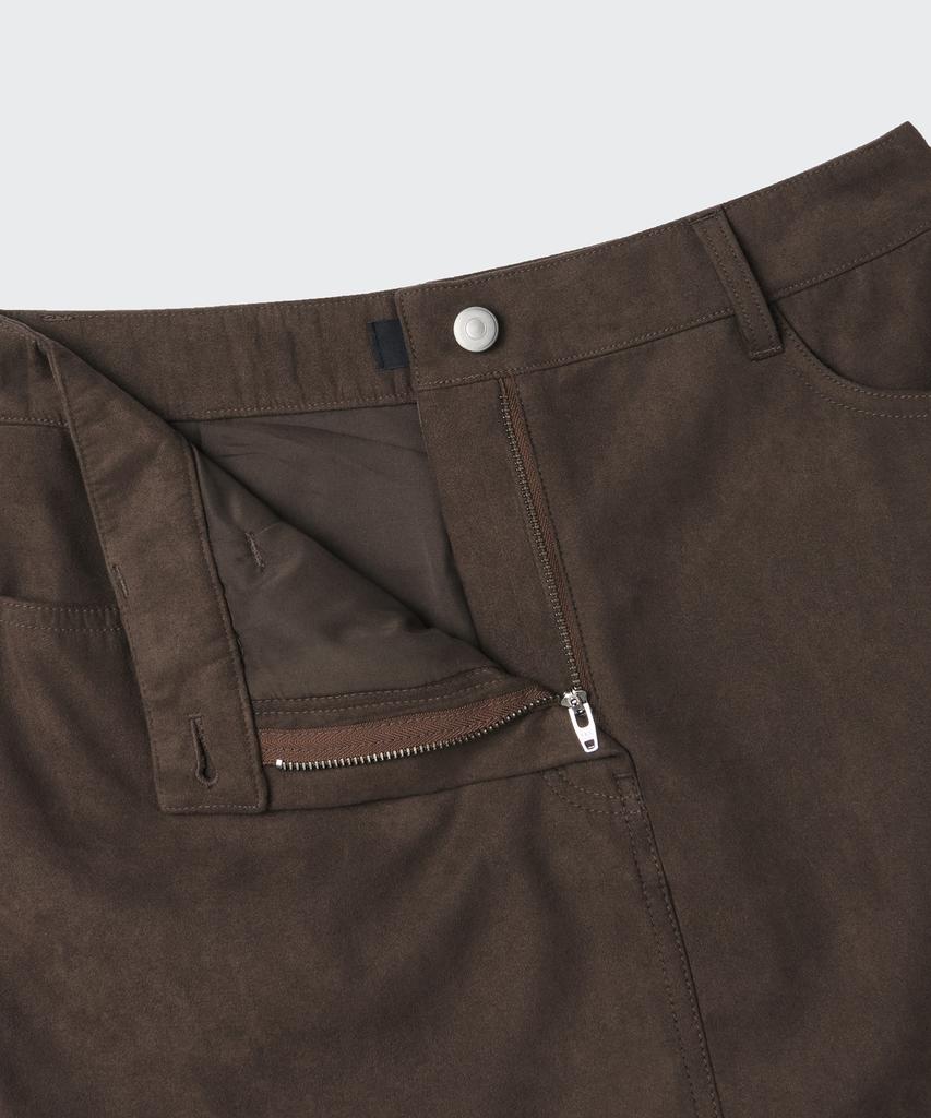 Musinsa Standard Woman Women'S Synthetic Suede Mini Skirt [Brown]