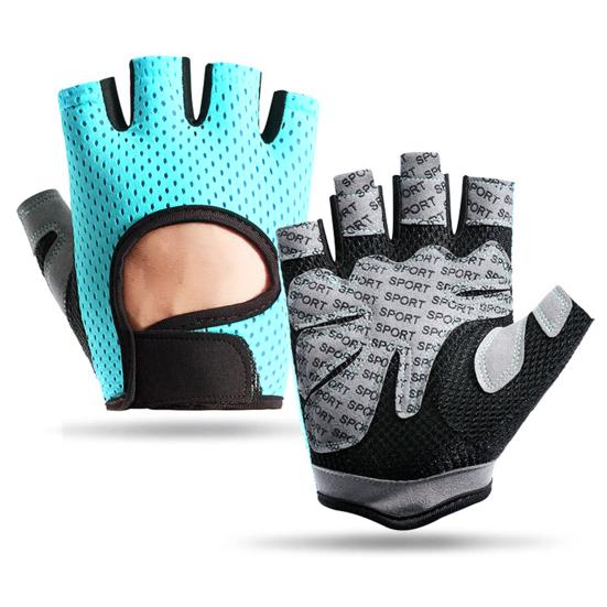 1 para rękawic sportowych z siateczki antypoślizgowej, świetnej, półpalcowej, unisex, puste, odporne na ścieranie, pełne