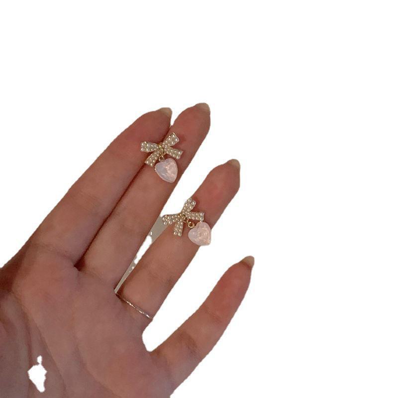 Pearl Bowknot Earrings for Women - 2025 Niche, Gentle & High-End Design