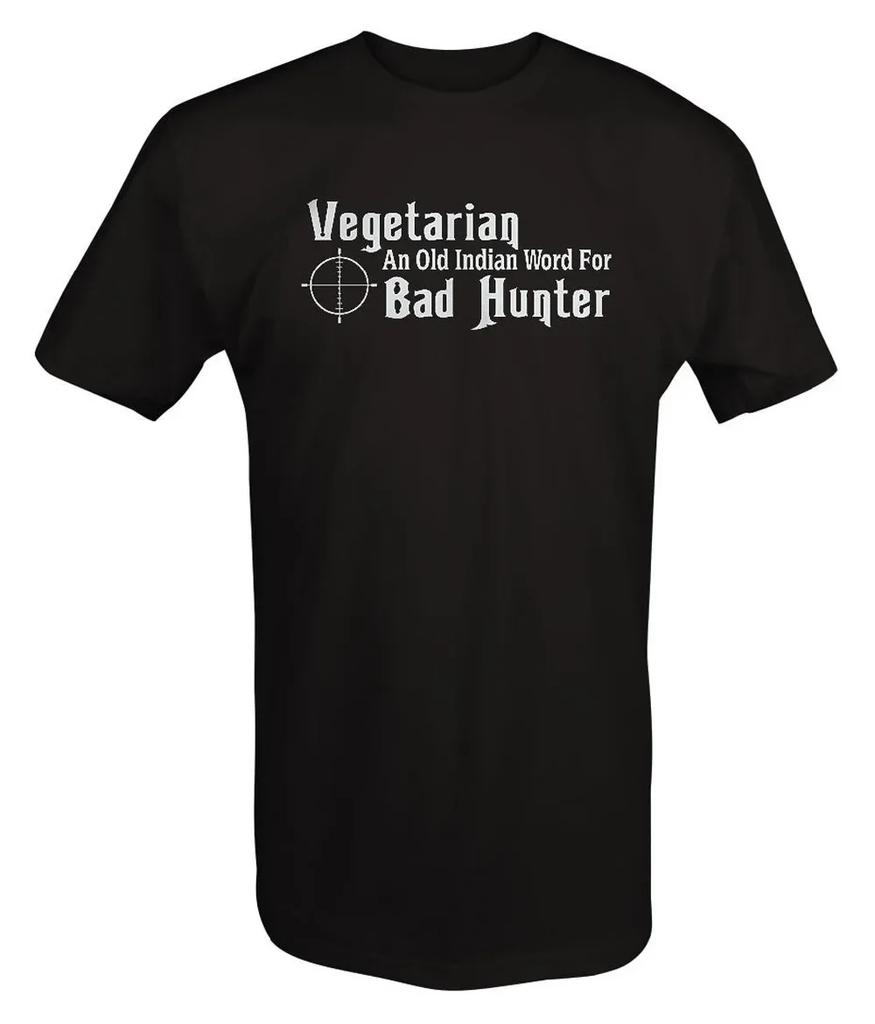 Hot Sale 100 Cotton Vegetarian Top Tee Word Bad Hunter Pita T Shirt Summer Style Tee Shirt