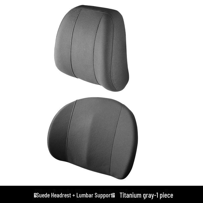 Car Seat Memory Foam Headrest & Lumbar Support Pillow