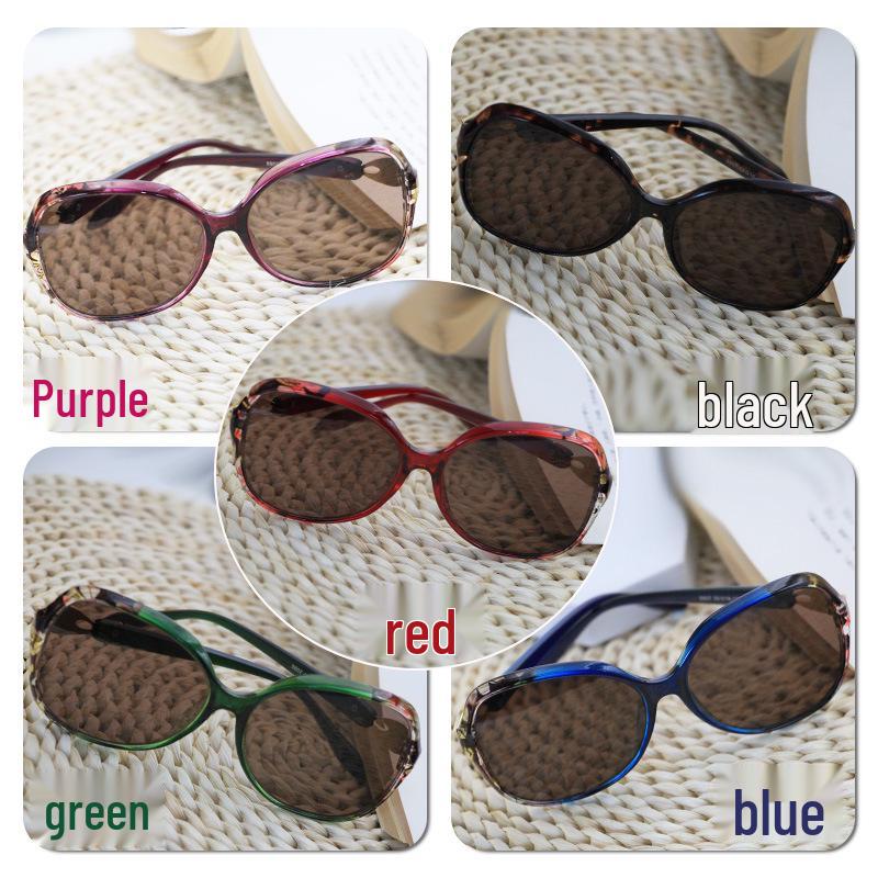 Women's Trendy Oversized Sunglasses with Crystal Stone Lenses