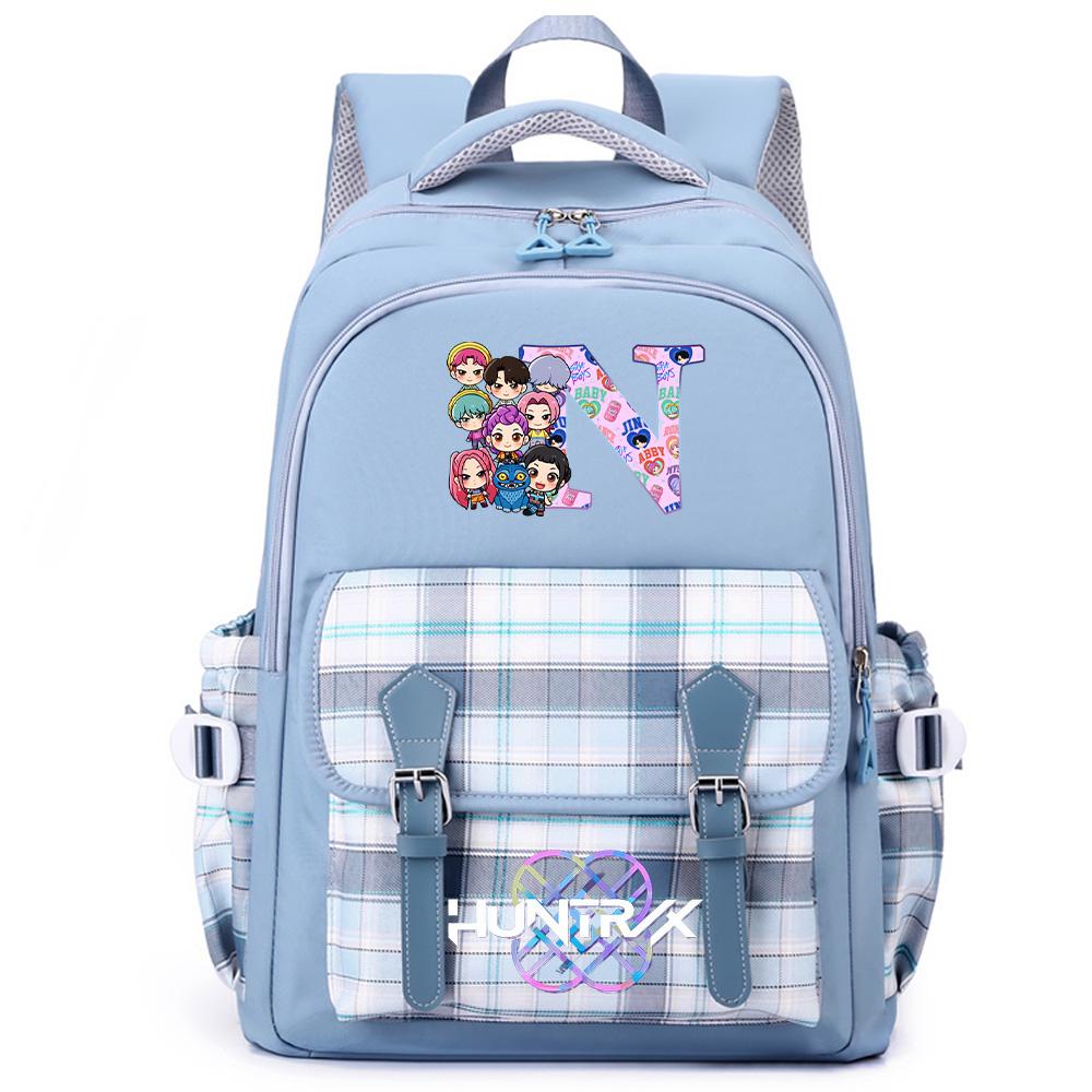 26 English Letter K-Pop Printed Large Capacity Backpack for Teenger Student Girl Boy Schoolbag Bookbag Women Waterproof Travel Bag Kid Gift Mochila