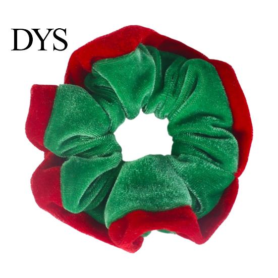 Velvet Hair Scrunchies for Christmas Scrunchies, Soft Elastic Ties Women Girls, Lightweight Cute Gifts Friends Contrast Color Ponytail Holder