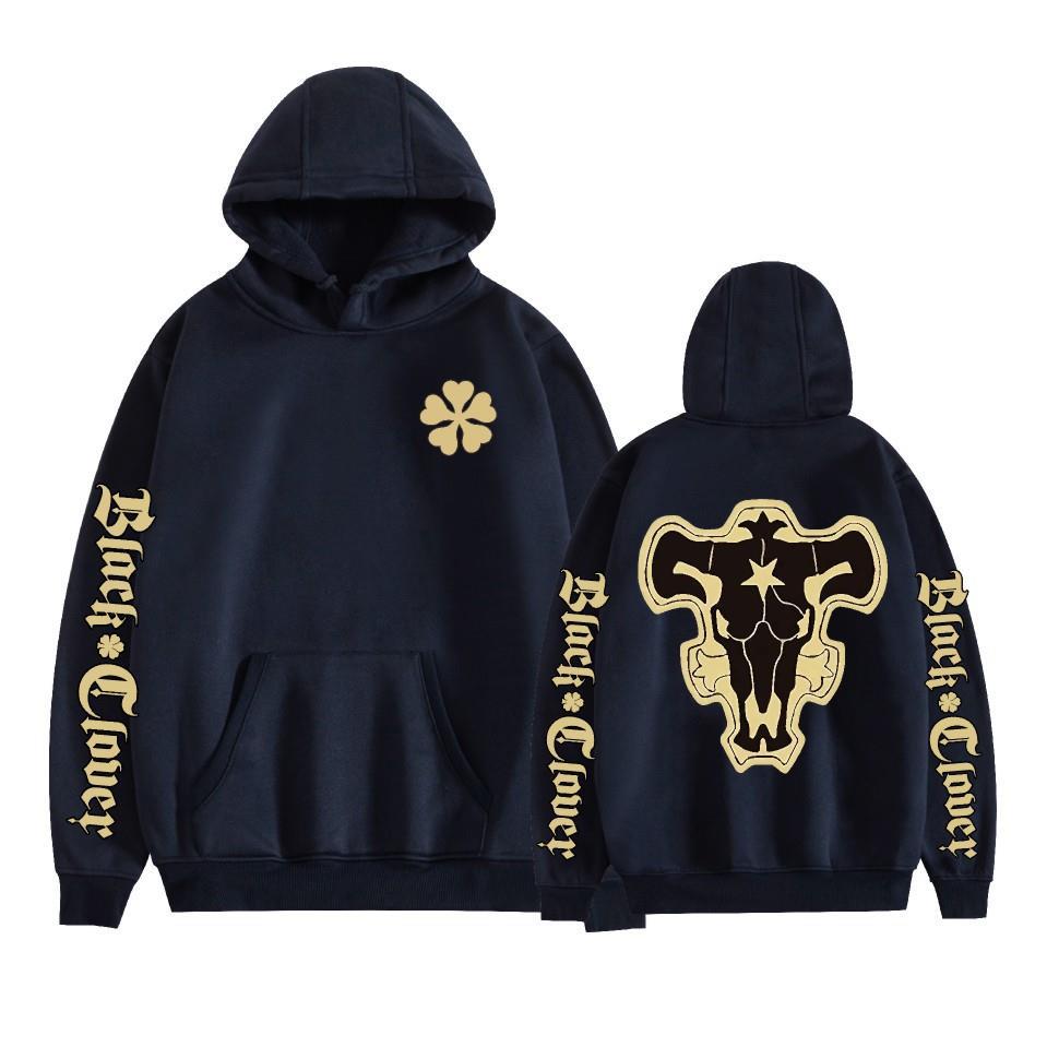 Felpa con cappuccio e stampa anime Black Clover Maglione in pile Felpa con cappuccio anime