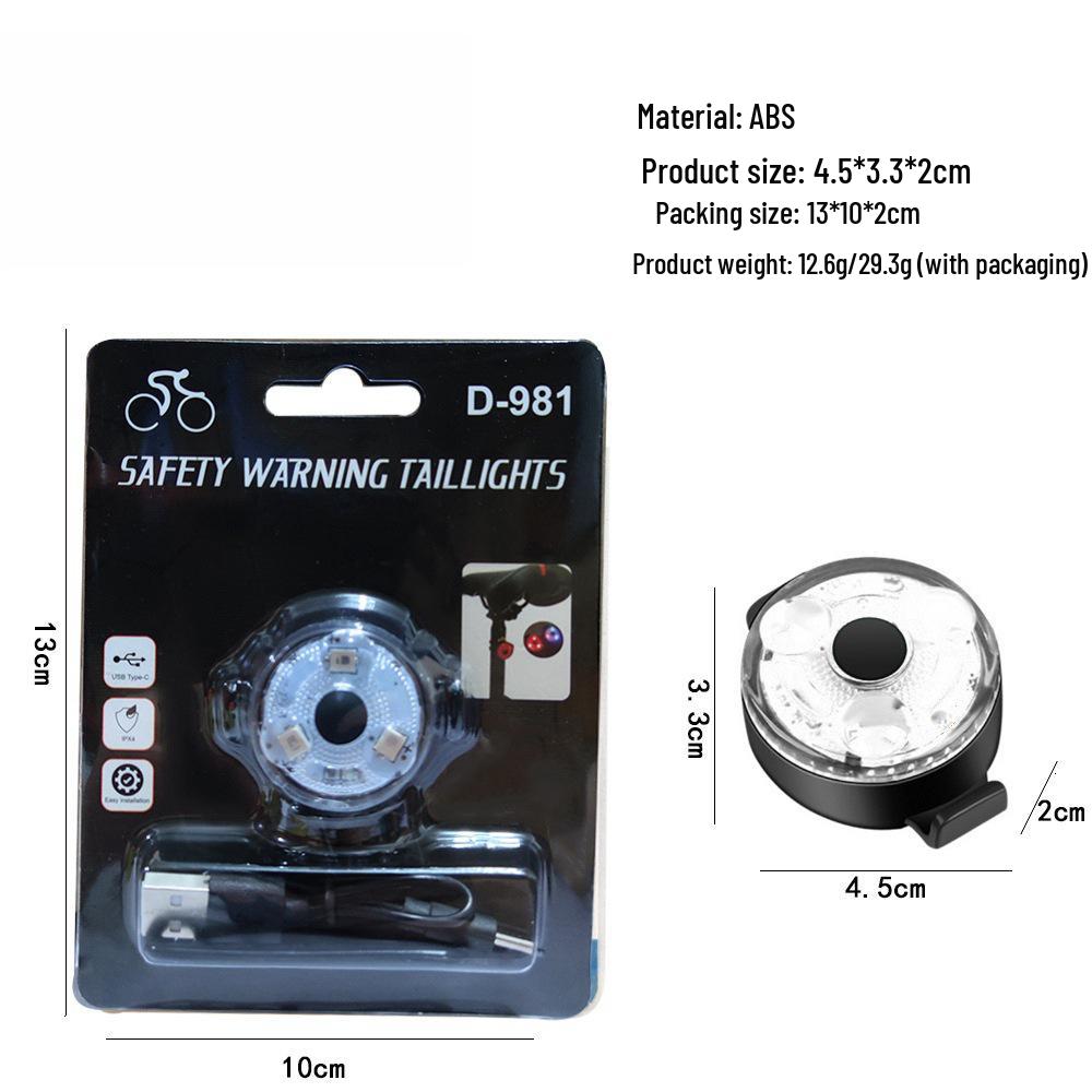 Kreatives USB-wiederaufladbares Fahrrad-Rücklicht für Nachtfahrten