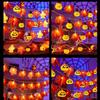 LED Maple Leaf Pumpkin Lantern Halloween Decorations for Window, Bar, Party Scene, and Atmosphere Lighting