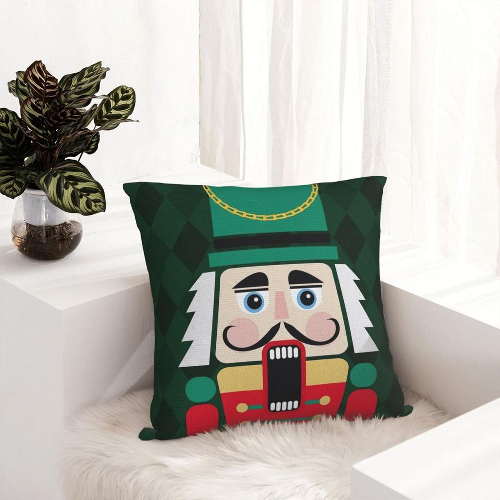 The Nutcracker Doll Merry Christmas Pillowcase Soft Polyester Cushion Cover Decor Pillow Case Cover Bed Drop Shipping 40*40Cm