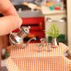 1Set 1:12 Puppenhaus Miniatur Weinset Weinkrug Teekanne Mini Flakon mit Tasse Geschirr Modell Dekor Spielzeug Puppenhaus Zubehör
