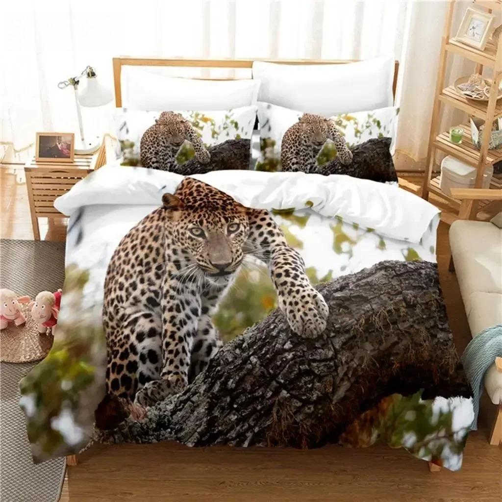 Leopard Bedding Set Duvet Cover Set 3d Bedding Digital Printing Bed Linen Queen Size Bedding Set