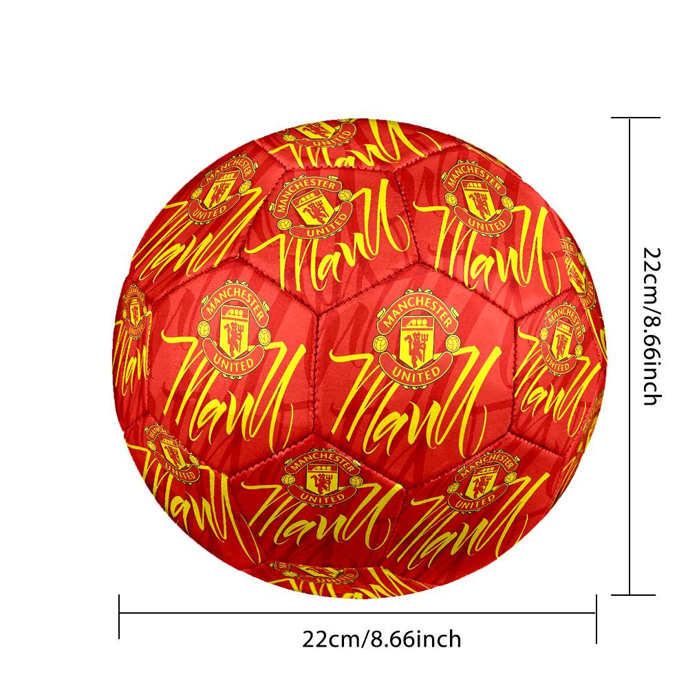Man Utd footballSoccer Ball Colorful All Ages Machine Stitched PVC Competition Ready Durable High-Bounce