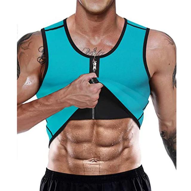 Muži Body Shaper Pas Trenér Sauna Oblek Pot Vesta Hubnutí Spodní prádlo Hubnutí Košile Spalovač tuků Cvičení Tílka Tvarové oblečení
