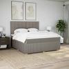Box Spring Bed with Mattress Taupe 180x200 Cm Fabric