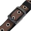 Reversible Dual-Color Nylon Belt With Rotating Pin Buckle Unisex Casual Waistband Jeans Pants