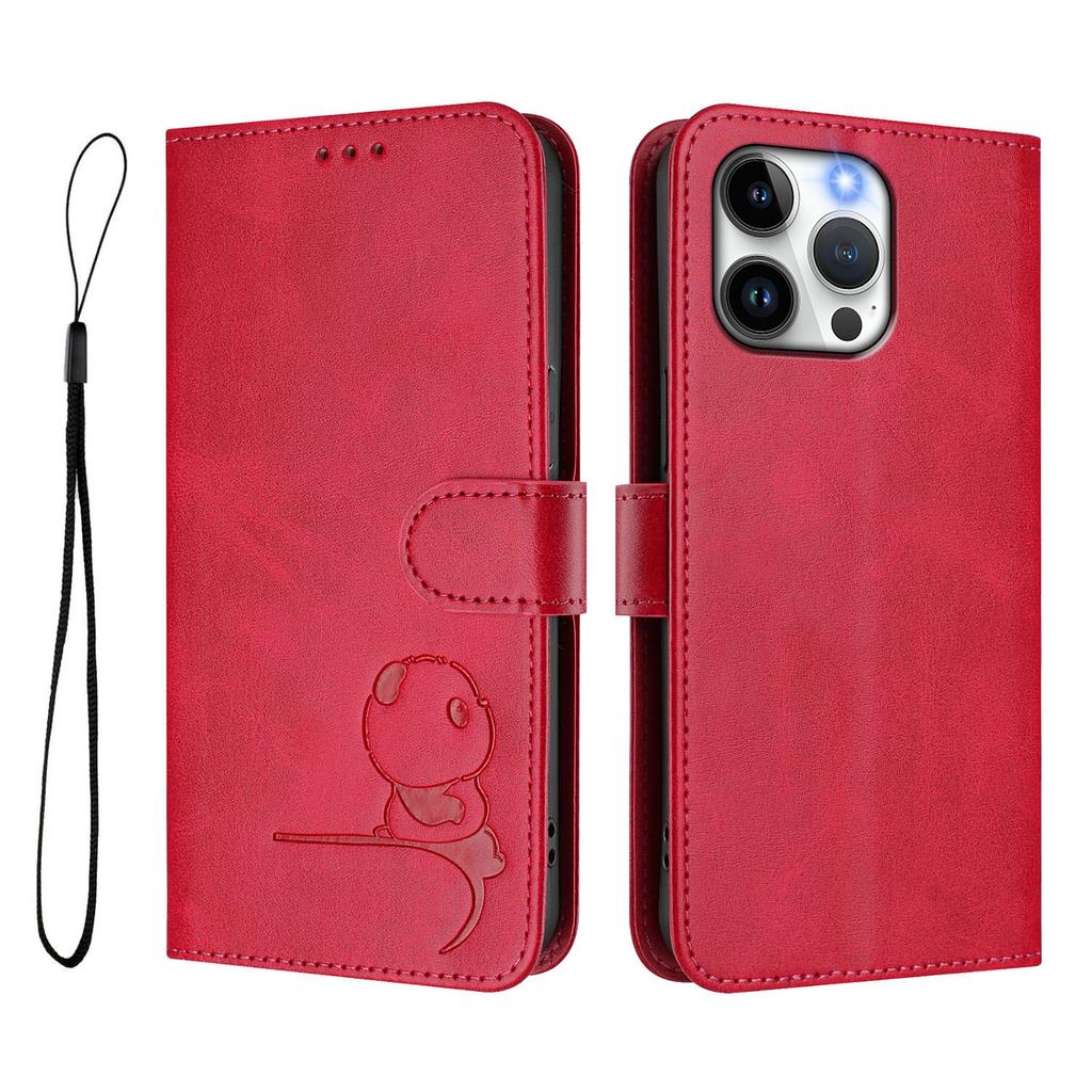 WEFOR Panda RFID-Portemonnaie-Hülle für iPhone 15 14 13 12 11 Pro Max 15 Plus XS Max XR SE, Klapphülle mit Kartenhalter für Damen Herren