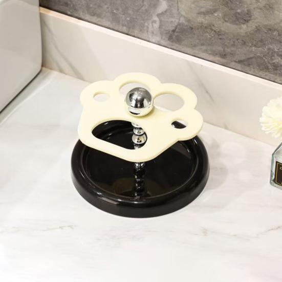 Yousheng Cat Paw Toothbrush Holder Desktop Toothbrush Toothpaste Organizer Cute Electric Toothbrush Stand for Washbasin Bathroom Storage