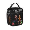 John Pork og Tung Tung Tung Sahur Kaller Termoisolerte Lunsjposer Bærbar Matposebeholder Termisk Kjølebag Matboks