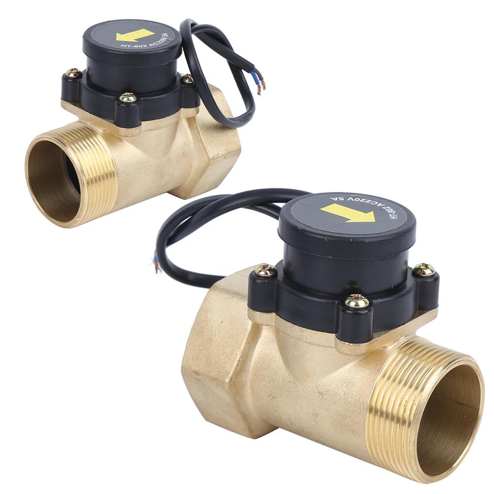 Water Pump Flow Sensor Brass Electronic Pressure Automatic Control Switch 1.5in HT‑802 220V