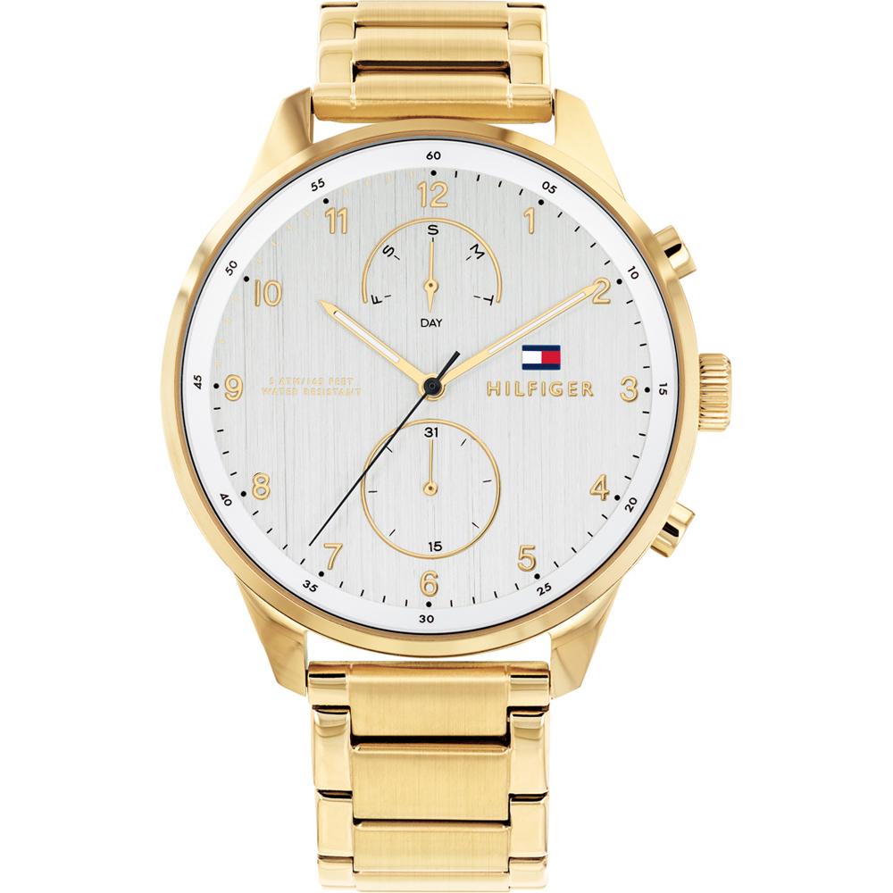 

Tommy Hilfiger Chase White Dial Gold Metal Strap Men s Quartz Watch 1791576 белый