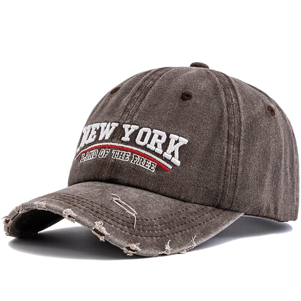 New Unisex Vintage Washed Cotton Cap New York Embroidered Baseball Cap For Men & Women Retro Streetwear Outdoor Dad Hats