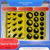 Japanese-American Wear-Resistant Rubber O-Ring Repair Kit: Red, Yellow, Blue - Oil-Resistant Set