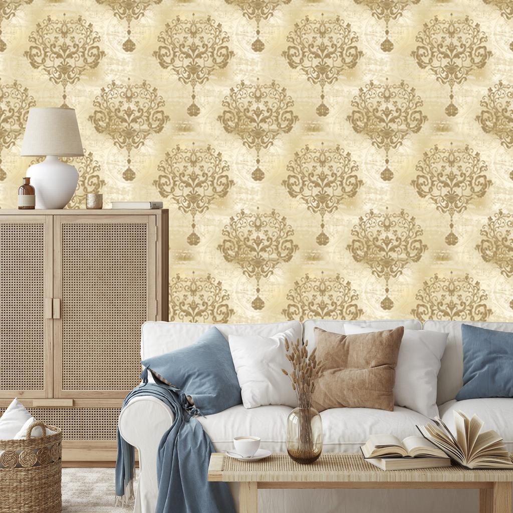 Vintage Ornamente Tapete für Wohnzimmer und Schlafzimmer 50x1000
