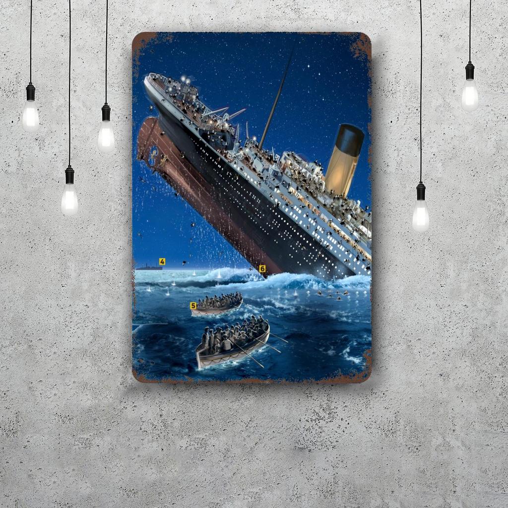 titanic movie Retro Vintage Tin Sign Poster Decorative Plaque Metal Plate Wall Decor