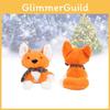 Cozy Christmas Fox Plush Toy With Soft Short Plush And Colorful Scarf Gift For Holiday Cheer