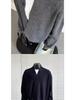 2025 Autumn/Winter Retro Casual V-Neck Men's Cardigan Sweater - Solid Color Knit Outerwear