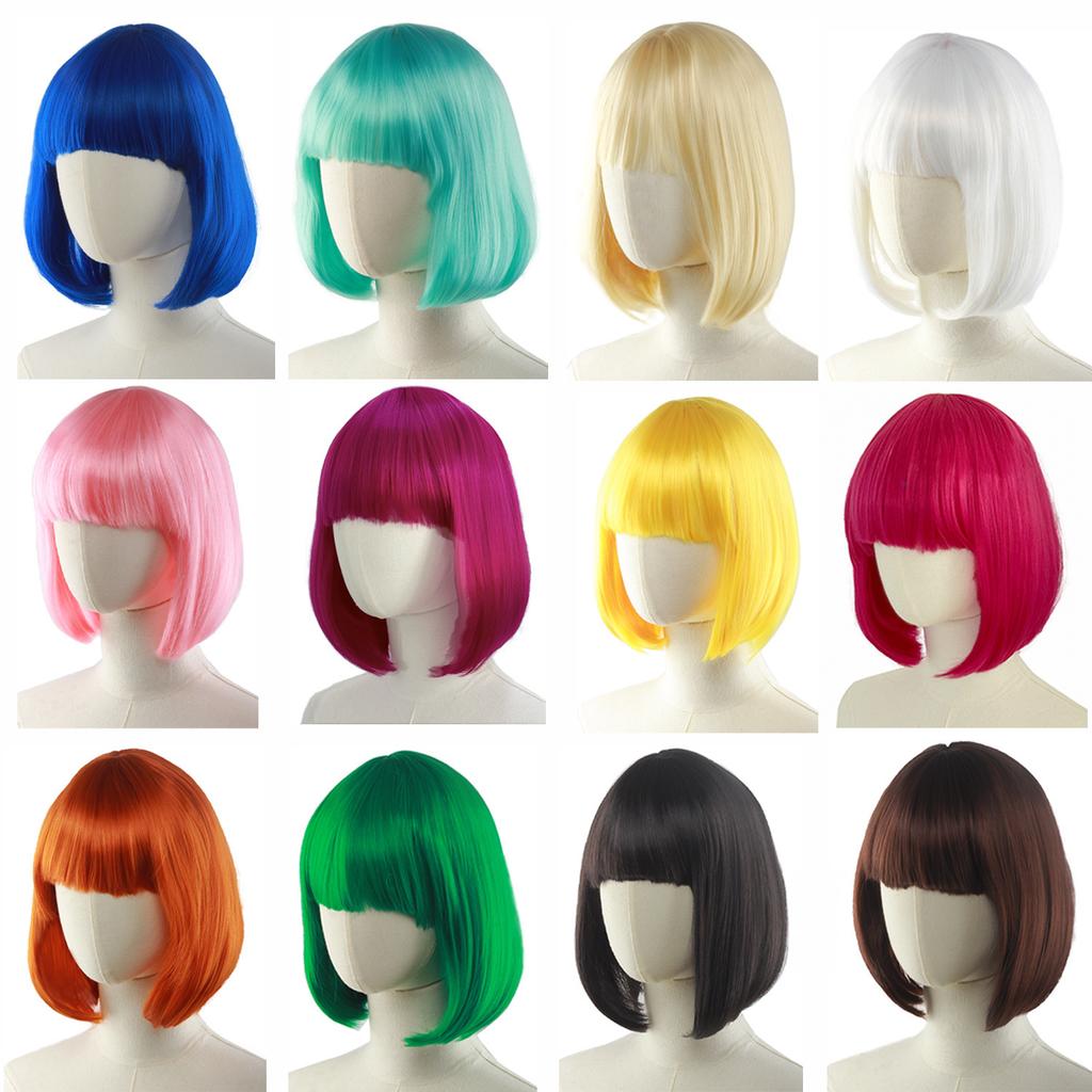 Cosplay Short Colored Wig Halloween Christmas Costume Party