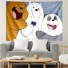 1PC Bears Friends Adventure K-pop Music Group Tapestry Accessories for Bedroom,Livingroom, Dormitory Room Wall Decor Fan Birthday Gifts