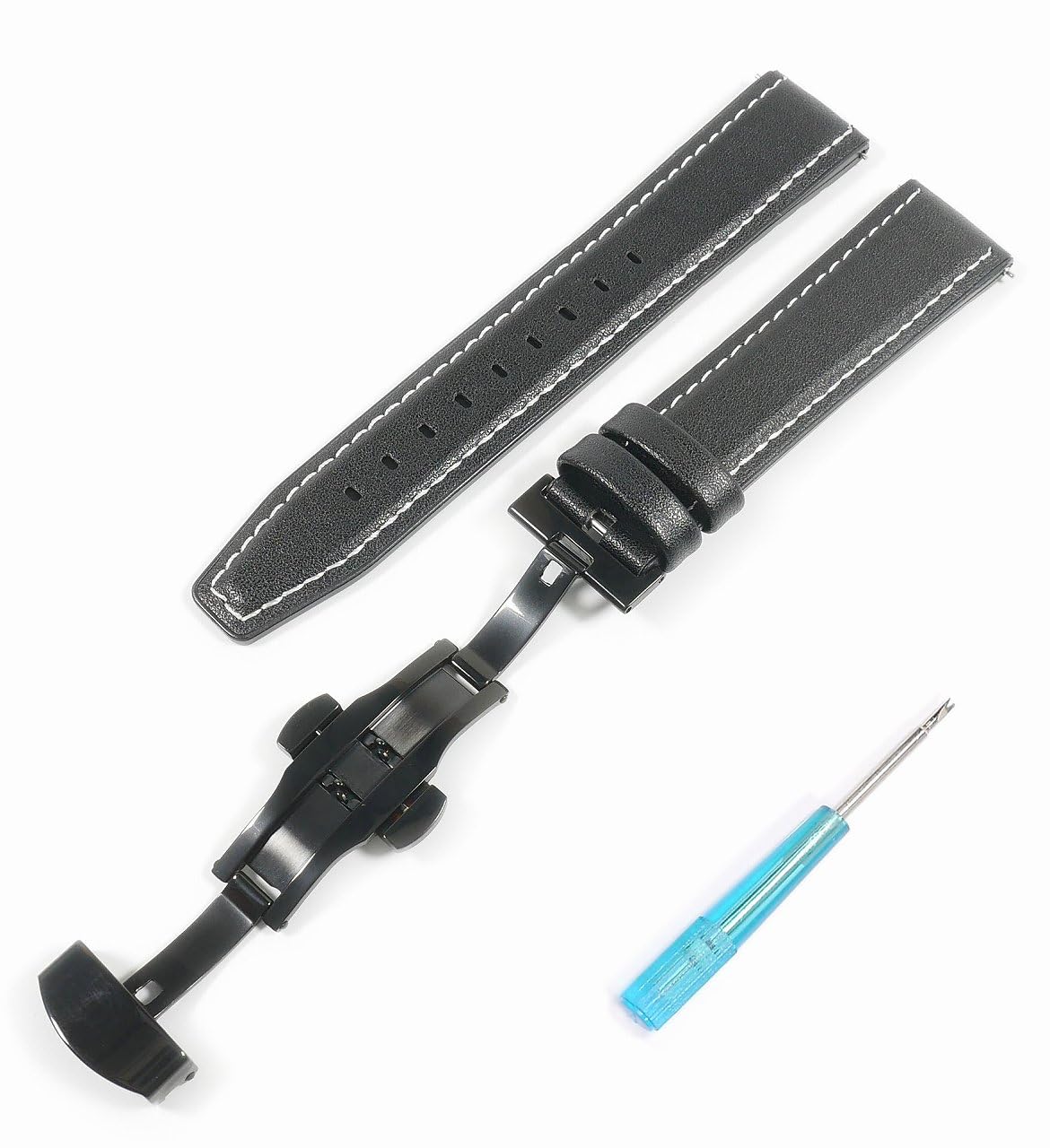 

Swatch x OMEGA Leather and Rubber Strap with D-Buckle (Black with Black Buckle)