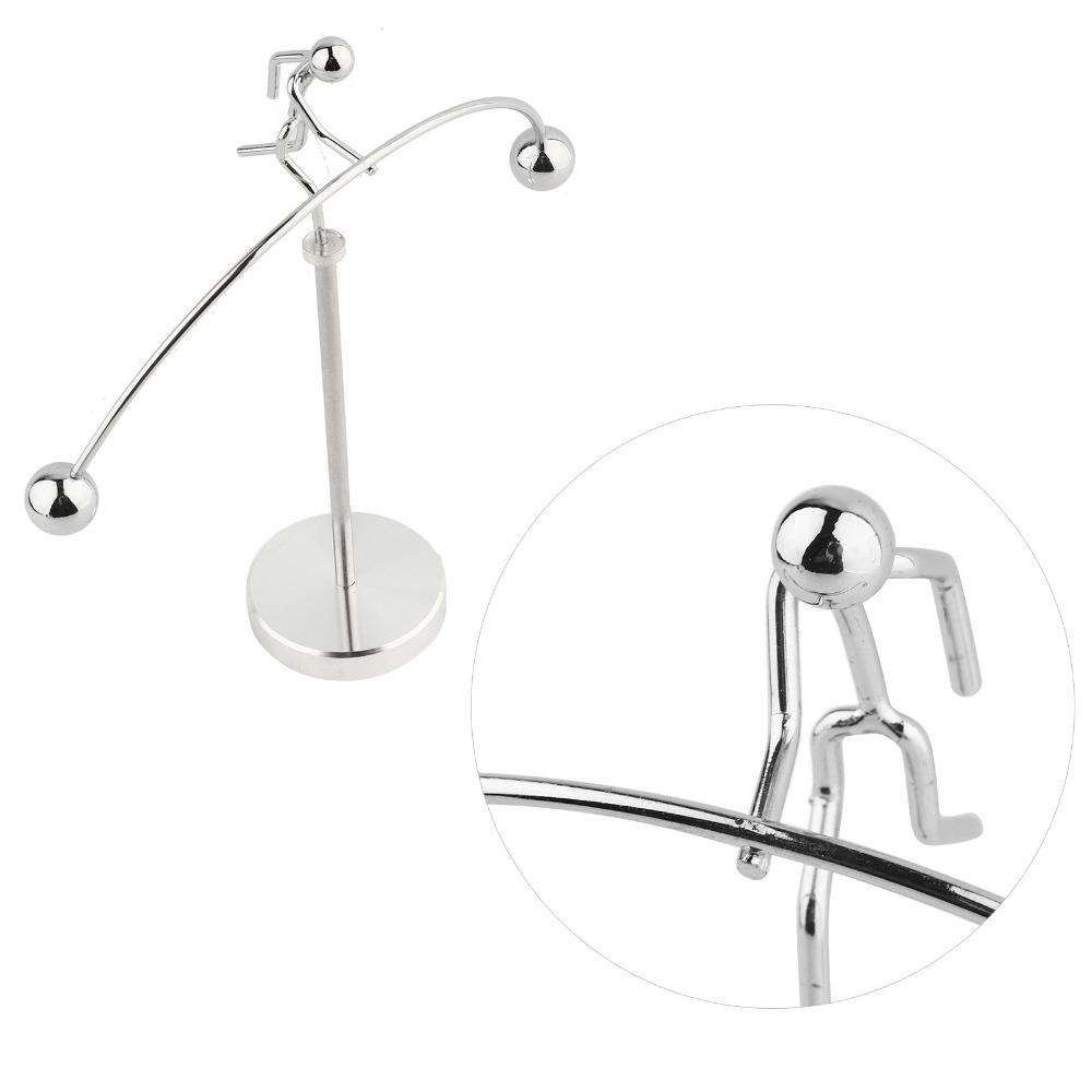 3pcs Dynamic Balancing Metal Balance Sculpture Metal Iron Swing Pendulum  Desk Decor