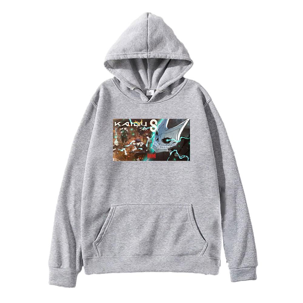 Japan Anime Kaiju No. 8 Cool Printed Men Women Hoodies Casual Oversized Streetwear Classic Simple Pullover Harajuku Sweatshirt