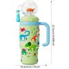Creative Gift Double Drinking Lid Whale Fountain Tumbler Leak Proof 710ml Whale Cup Widened Handle Whale Spray Sippy Cup