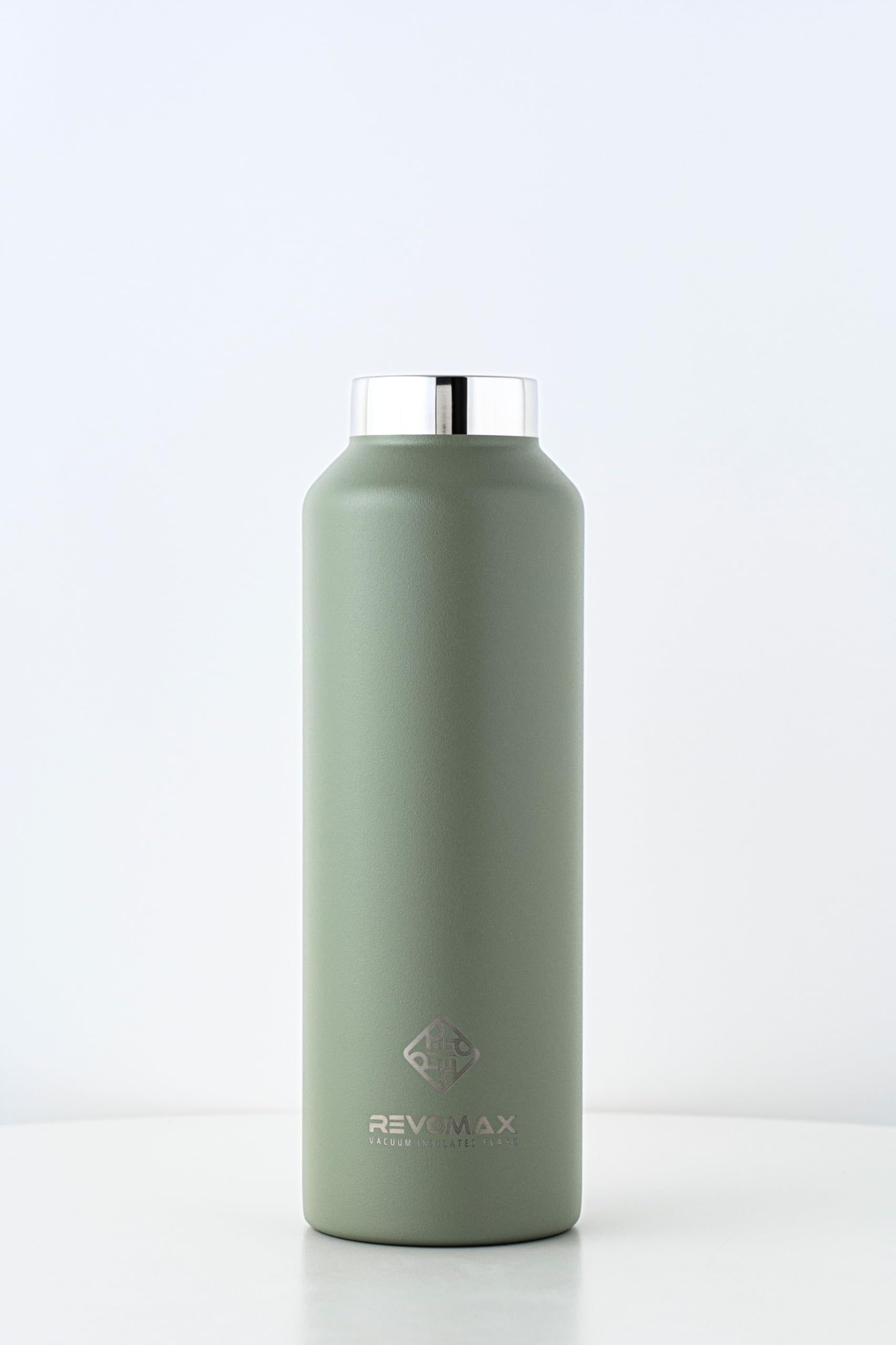 

[REVOMAX Official] 20oz 592ml Carbonated Stainless Steel Bottle (Cap Sold Separately), Keeps Hot Drinks Hot for 18 Hours, Cold for 36 Hours, Vacuum